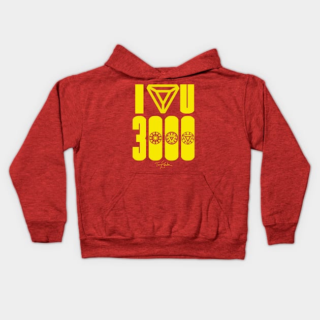 I LOVE YOU 3000 Kids Hoodie by FunGangStore